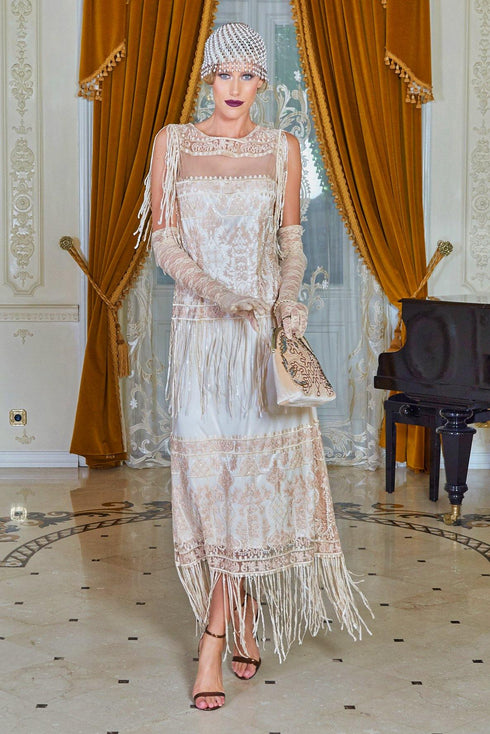 Rochie tull cu franjuri de paiete  Liza Panait Liza Panait Online Boutique